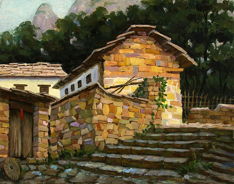 当代油画家 许兴为 风景 油画