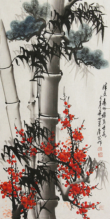 竹报平安图