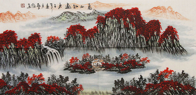 职业画家 国画作品 山水 国画