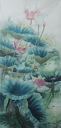 永遇乐 工笔花鸟 四尺竖幅